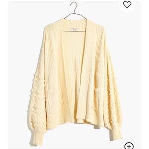 Madewell Cream Bobble Knit Cardigan Large
